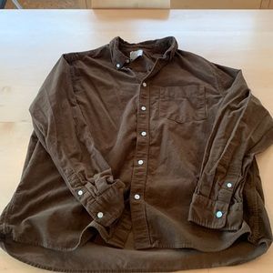 H&M brown corduroy shirt